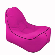 Wsaman La Salute Materiale Divano Gonfiabile Pigro, Comoda Elegante Divani con Rimovibile Sacco a Sacco Sedia da Gioco per Bambini Adulti,Rosa