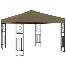vidaXL Gazebo 3x3 m Crema in Tessuto