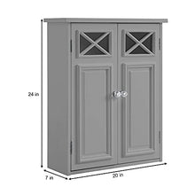 Teamson Home Dawson Arredo Bagno Pensile Con 2 Porte Grigio EHF-6810G