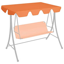 vidaXL Baldacchino per Dondolo Giardino Arancione 192x147 cm 270 g/m²