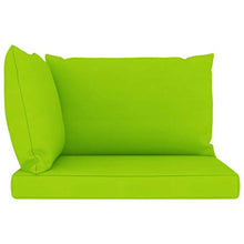 vidaXL Cuscini per Divano Pallet 3 pz Verde Brillante in Tessuto