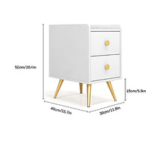 Yyqx Comodino Nordic Light Lusso Comodino Moderno Piccolo Appartamento per Camera Da Letto Semplice Comodino Mini Armadietto (Bianco) Comodino