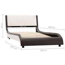 SKM Giroletto Grigio e Bianco in Similpelle 90x200 cm (29.05kg)