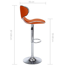 vidaXL Sgabelli da Bar 2 pz Arancioni in Similpelle