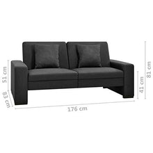 Irfora Divano Letto e 2 Cuscini, Divano 2 Posti Economico, Divano Letto Economico, in Similpelle