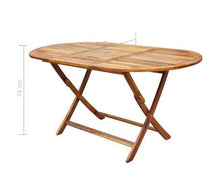 Cikonielf Set da Pranzo Pieghevole da 7 Pezzi in Legno massello di Acacia