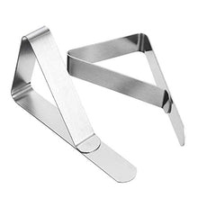DaMohony, clip per tovaglia in acciaio inox, 12 pezzi