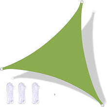 YAOYI Tenda A Vela Triangolare, Tenda da Sole Impermeabile, Protezione UV, per Feste All'aperto in Terrazza Giardino, con Corda (5x5x7m,Verde)