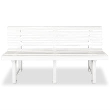 Tidyard- Panchina da Giardino, Panchina da Esterno in Plastica 145,5x49x74 cm Bianco