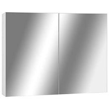 Tidyard Armadietto a Specchio Bianco 80x15x60 cm in MDF, 2 Ante e 3 Scomparti