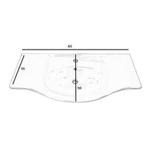 Shop Chic Arredo bagno 65 cm base con lavabo bombato in legno bianco