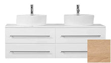 Mobile bagno Novum XL rovere chiaro con doppio lavabo