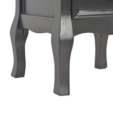 vidaXL 2x Legno Pino/Pioppo Comodini in MDF Nero Tavolino Mobile Arredo Camera