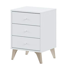 Comodino, Libro da Ufficio, Modello Low Cost, Finitura Bianca Opaca, Misure: 38 cm (Larghezza) x 45 cm (Altezza) x 34 cm (profondità)