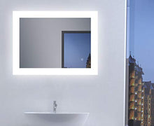 Talos - Specchio da bagno con illuminazione, 80 x 60 cm, colore: Bianco
