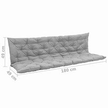UnfadeMemory Cuscino per Sedia a Dondolo o Amaca da Giardino Grigio 180 cm