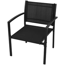FAMIROSA Set da Pranzo da Giardino 4 pz in Textilene Nero