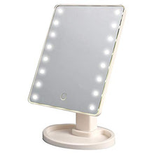 YO-HAPPY Staffa di Supporto, 16/22 LED Touchscreen Oscuramento LED Specchio per Trucco Specchio cosmetico con Rotazione a 360 °