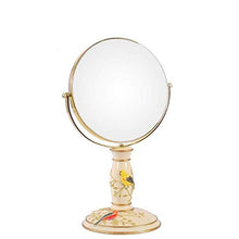 MGWA - Specchio da trucco vintage con specchio girevole a 360°, ingrandimento 1x e 3x, specchio cosmetico rotondo doppio lato rotante