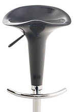CLP Set 2 Sgabelli Design Saddle in Plastica I Coppia Sgabelli Cucina con Poggiapiedi I Sedie Regolabili Alt 60-81 CM, Colore:Grigio