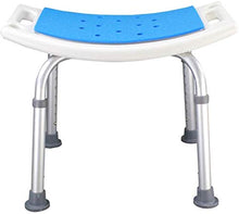 Bath Chair Anziani Bagno Sgabello di plastica Sgabello ispessite da banco Home Indietro Alta Piazza Sgabello Sicurezza (Color : Blue)