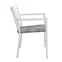 Poltrona Martinica bianca in alluminio, da 55x86x57 cm Bianco