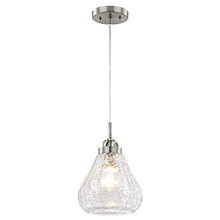 Westinghouse 6309140 - Lampada a Sospensione E27, Acciaio/Vetro, Nichel Spazzolato