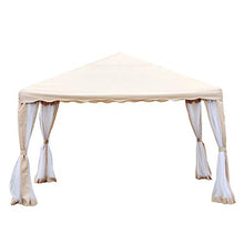 Outsunny Gazebo Tendone da Giardino Impermeabile in Poliestere Beige, 365 x 365cm