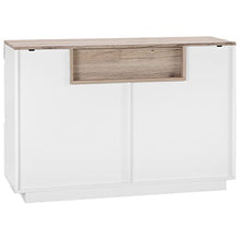 Beliani Credenza laminata in color legno chiaro/bianco Marlin