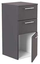 Set di mobili da bagno Firenze 100 (5 parti/B) antracite satinato e specchio LED