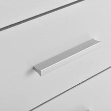 [en.casa] Comodino da Letto Elegante Bianco 3 x cassetti truciolato