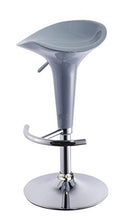 2X Sgabelli da Bar in plastica Grigio Regolabile in Altezza Girevole DH0049