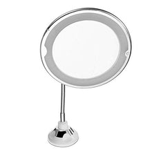 HUIO Specchio Cosmetico su Supporto Specchio per Trucco A LED Flessibile con Ingrandimento 10X Specchi Rotanti Ad Aspirazione Eccellente A 360 °Leggero