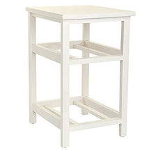 ZhuFengshop Comodini, Set di 2 Lucido Comodino Bianco Dresser con 1 cassetto e 1 Cesto Rattan for Camera da Letto Comodino Side Table