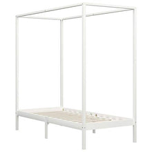 SKM Giroletto con Baldacchino 2 Cassetti Bianco in Pino 100x200 cm