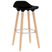 GOTOTOP 2 sgabelli da bar con supporto aggiuntivo integrato per sala da pranzo, 39 x 39 x 80 cm, colore: nero