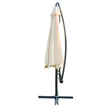 Outsunny Ombrellone Decentrato Parasole Protezione UV Giardino Poliestere e Alluminio Diametro: 3m Beige