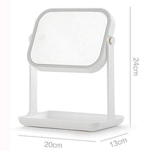Makeup mirror Specchio da Trucco a LED Pieghevole da Tavolo con Lampada dormitorio da Tavolo Portatile Portatile Netto Specchio da spogliatoio Rosso Specchio da Trucco Girevole