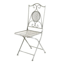 Set da giardino pieghevole tavolino e 2 sedie in ferro grigio Grigio