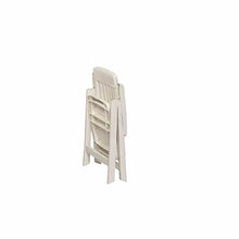 Sieger Palma Poltrona Pieghevole con Struttura in plastica, Colore: Bianco