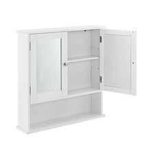 [en.casa] Armadio da Parete per Il Bagno con Specchio - 58x56x13cm - Bianco