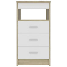 vidaXL - Sideboard Schubladen Weiß Sonoma-Eiche 40×50×76cm Spanplatte