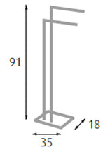 King Home P1592244 Piantana Porta Asciugamani 2 Bracci