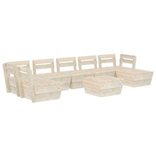 FAMIROSA Set Divani da Giardino su Pallet 8 pz in Legno Abete Impregnato-3727