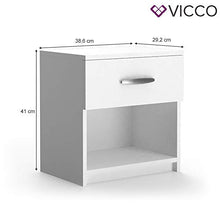 Vicco Comodino Pepe Bianco Tavolo da Notte Comò Cassone