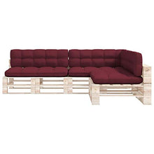 Buyounger Cuscini per Divano Pallet 7 pz Rosso Vino