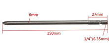 SaySure - 150mm 6 Long PZ2 Screw Driver Bit Impact Resist S2 Steel
