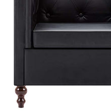 vidaXL Divano Chesterfield a 2 Posti Similpelle Nero Moderno Arredo Casa Sofa