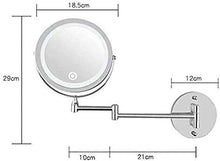 WQERLC Specchio a Parete, Specchi Home Led Ingrandimento 10X Montaio a Parete per Bagno Vanity Rasatura 360 ° Ruotabile da Tavolo, Specchi da Bagno Montaio a Parete