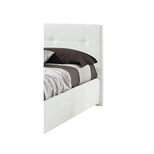Argonauta Letto Una Piazza E Mezza C/Contenitore in Ecopelle Bianco 140x205xh.120 Cm